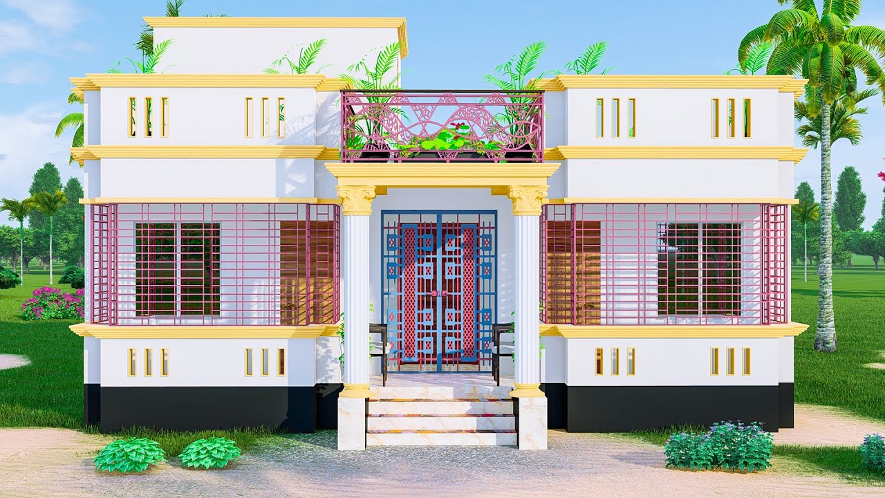 ২ কাঠা জায়াগায় অল্প খরচে ৪ বেডরুমের বাড়ির ডিজাইন। 4 Bedroom House Design Bangladesh. @CWDesign