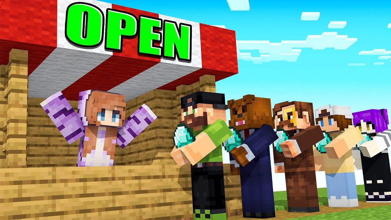 I OPENED a SECRET SHOP in Camp Minecraft...