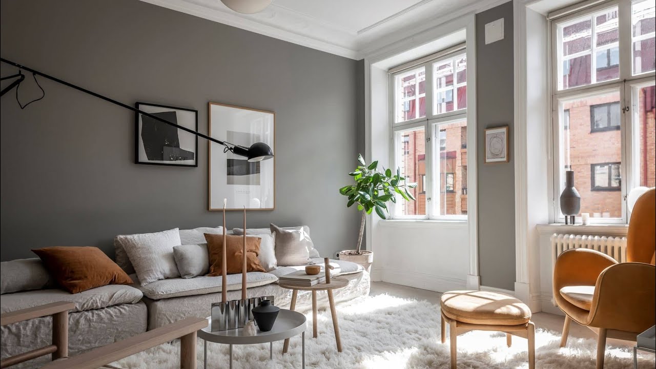 Grey Accent Decor In Modern Minimalist Living Rooms