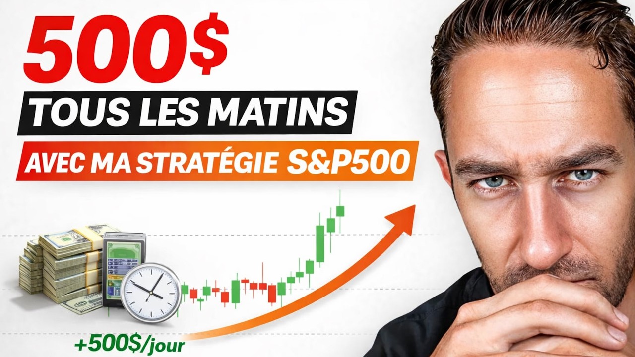 Ma strat&eacute;gie SECR&Egrave;TE sur le SP500 - 500$ tous les matins, simple et efficace