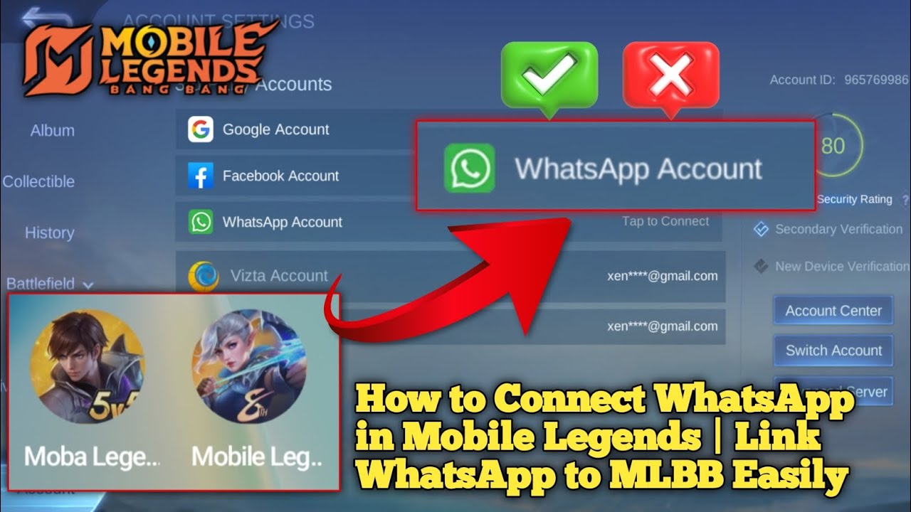 How to Connect WhatsApp to Mobile Legends | Link WhatsApp to MLBB | Connect WhatsApp in MOBA legends