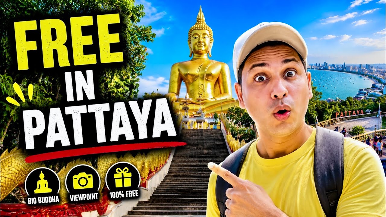 Pattaya FREE Things to Do 🇹🇭 Big Buddha Temple & Viewpoint Tour
