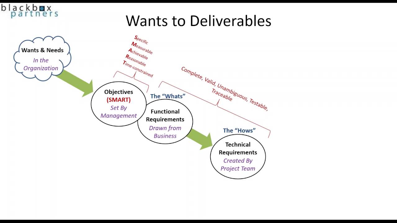Organizational Wants to Project Deliverables: the Process