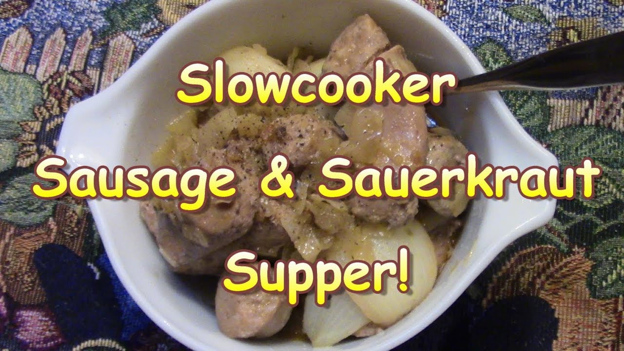 Slow Cooker Sausage & Sauerkraut Supper! It SCHMECKS