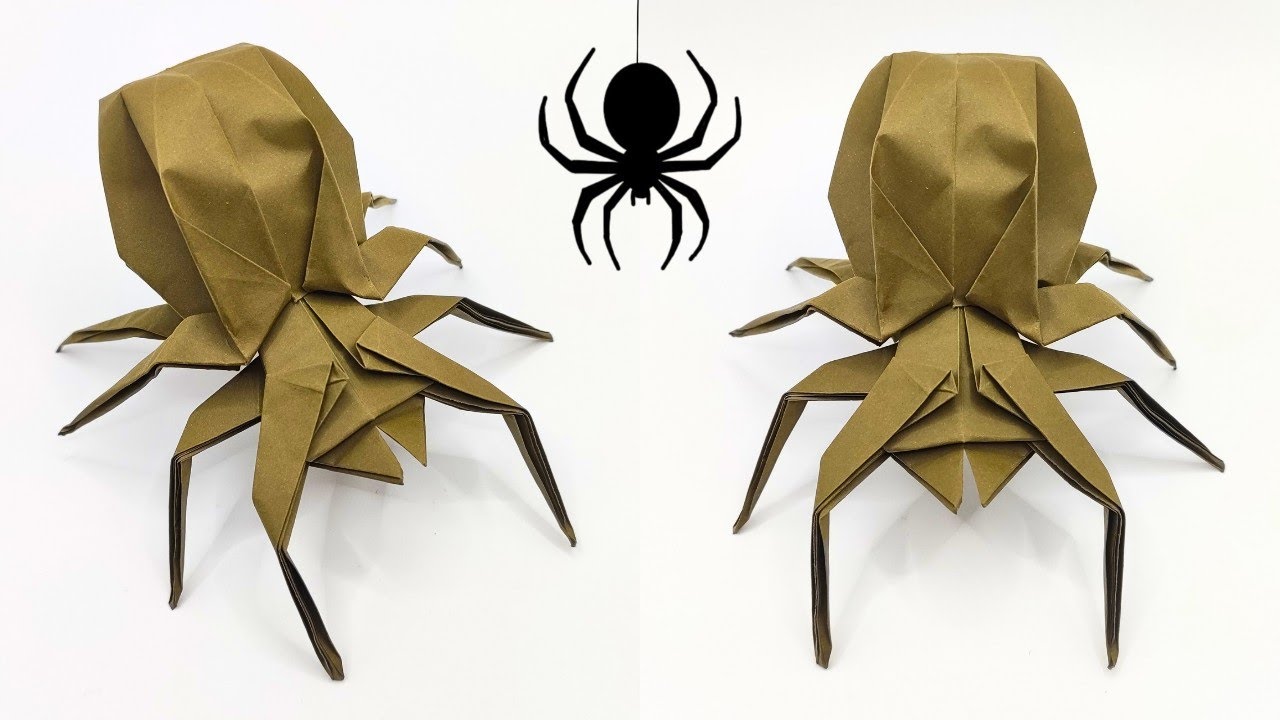 Origami SPIDER tutorial 🕷️ How to make a paper spiders