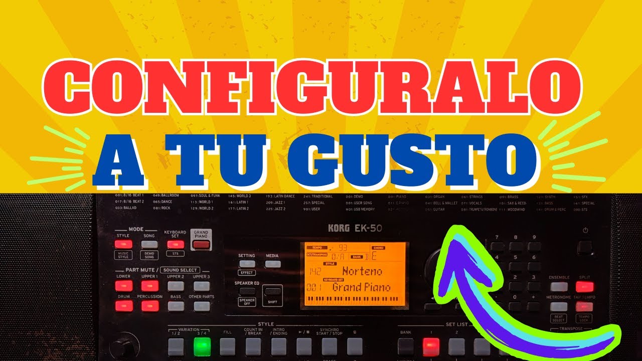 🔥Configuración De Sonidos Del Piano Korg Ek 50💥 (video 7)🎹