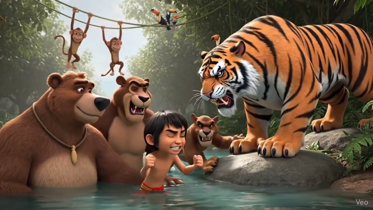 Mowgli ki Kahani - Jungle Book Cartoon in Hindi | Mowgli & Baloo #mowgli #junglebook #funny #shorts 