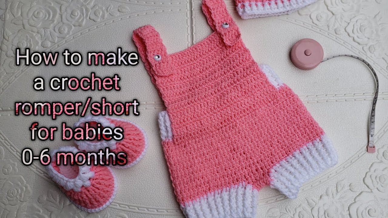 How to crochet a romper for 0-6 months. #crochet #crochettutorial #handmade