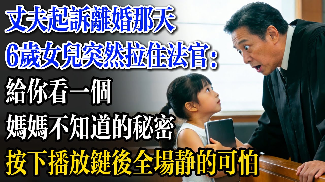 丈夫起訴離婚那天，6歲女兒突然拉住法官：給你看一個媽媽不知道的秘密，按下播放鍵後全場靜得可怕