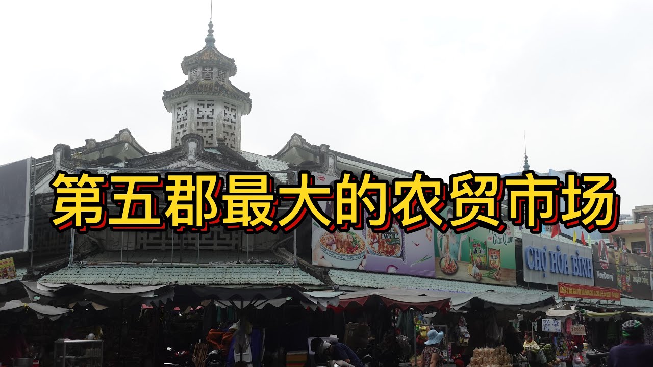越南胡志明市第五郡和平市场 感受熙熙攘攘的繁华