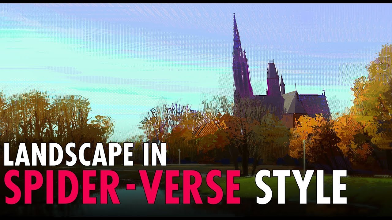 Painting in Spider-verse style(time-lapse)