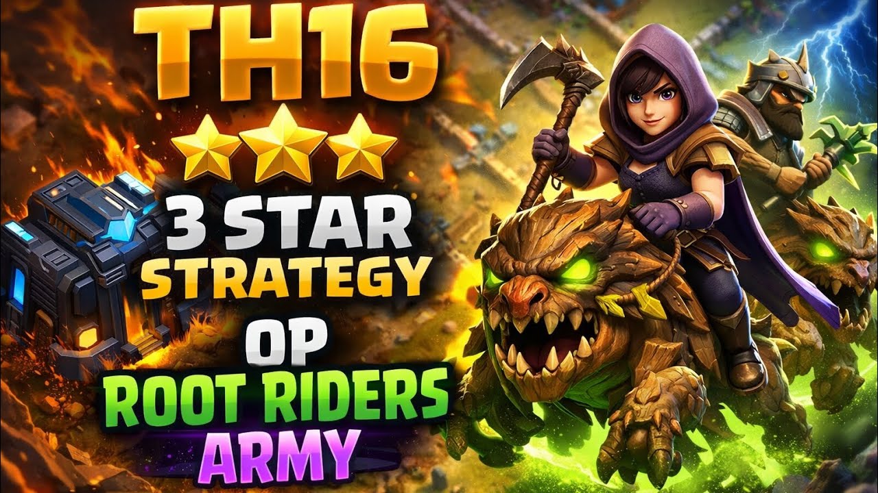 TH16 ROOT RIDERS OP STRATEGY 🔥 | Guaranteed 3 Star | Clash of Clans