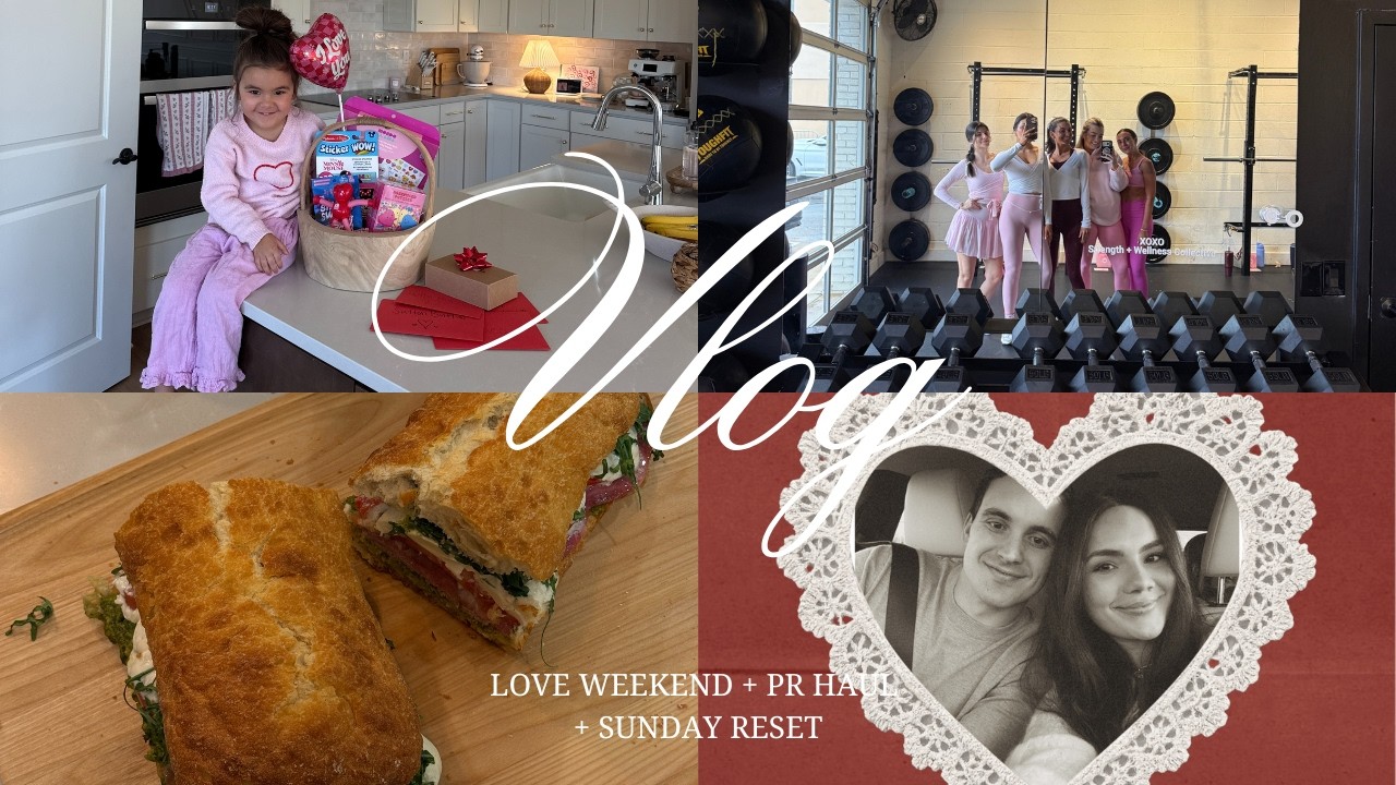 Valentine’s Weekend Vlog 💌 Workouts, PR Unboxing, New Recipe, Mom things & Sunday Reset