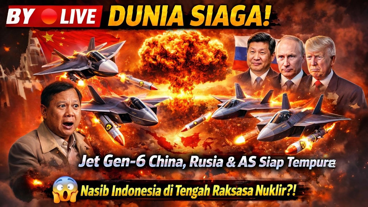 🔴 DUNIA SIAGA‼️Jet Gen-6 China, Rusia & AS Siap Tempur 😱 Nasib Indonesia di Tengah Raksasa Nuklir?!