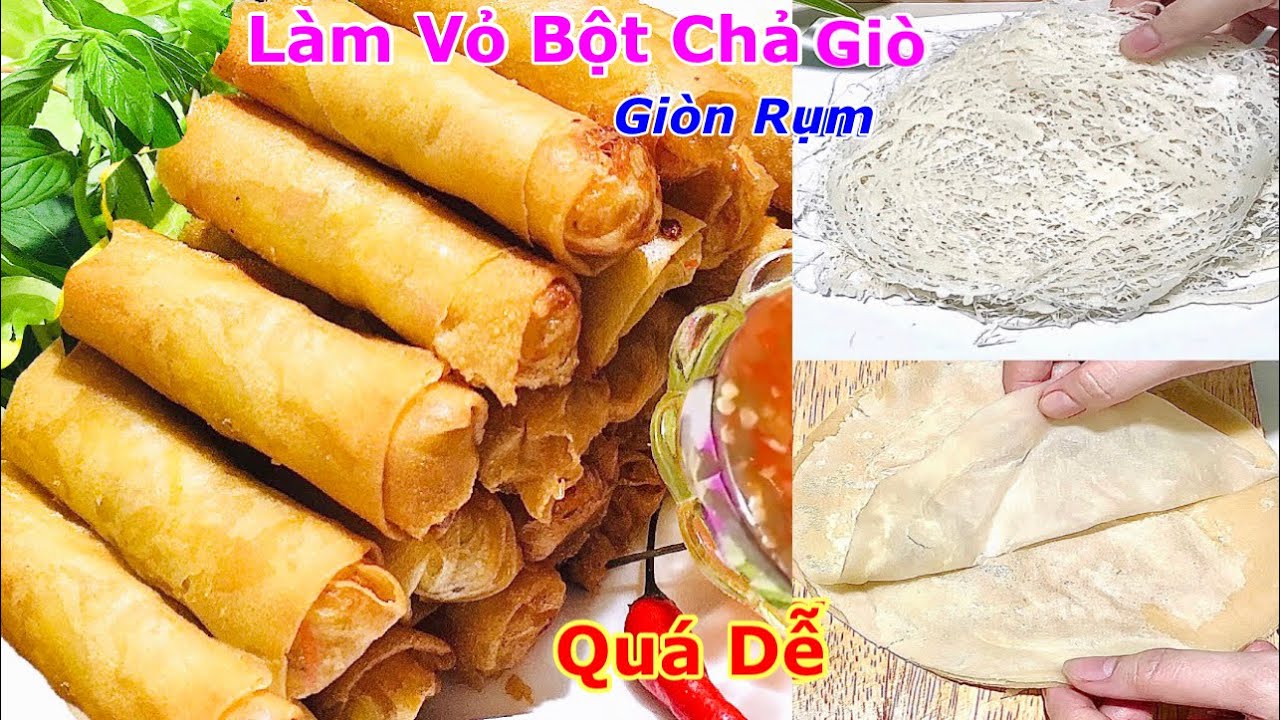 2 cách làm Bánh Tráng Chả Giò giòn rụm cực kỳ dễ tại nhà . Meat roll rice paper