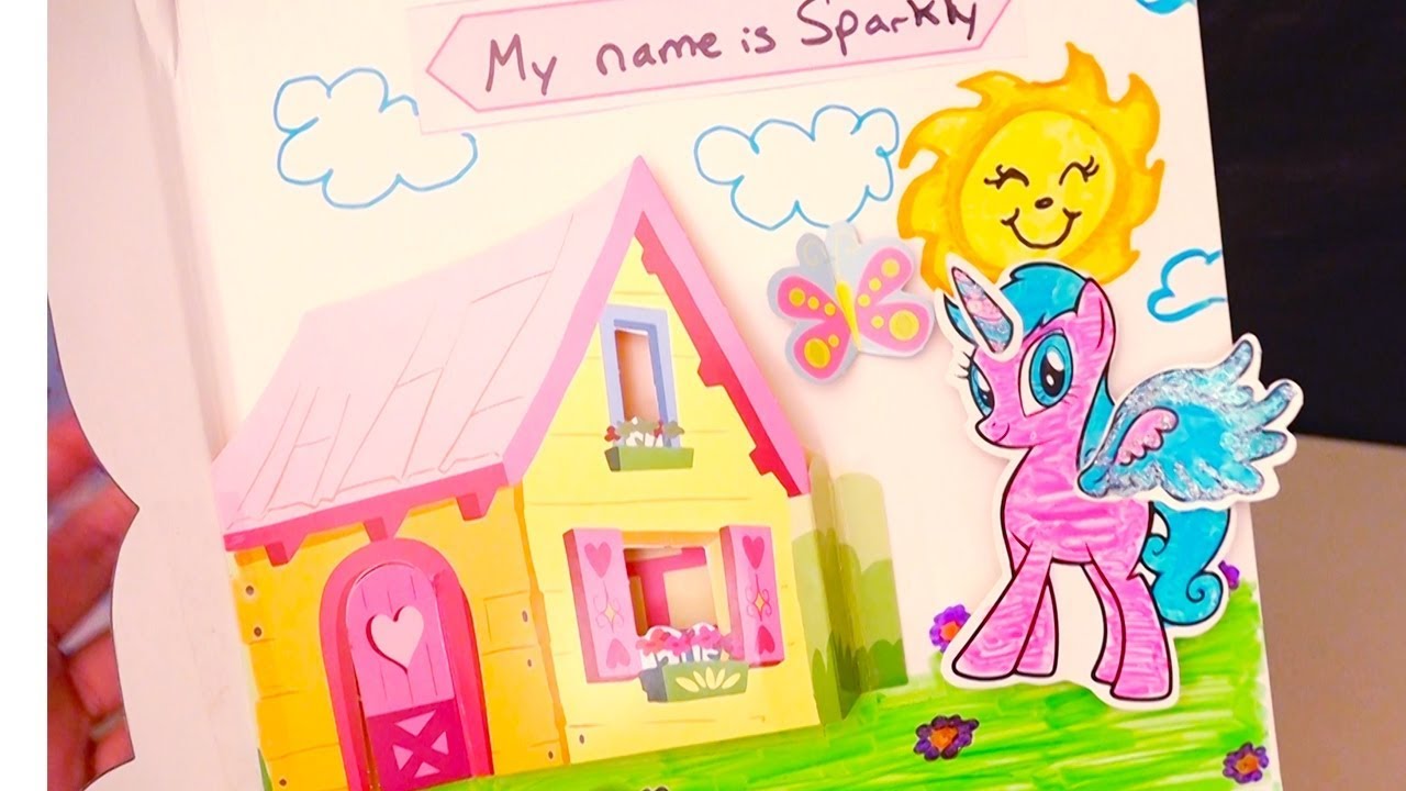 Dos libros de actividades de MLP para dibujar a Rainbow Dash, Fluttershy, Rarity y hacer libro 3D