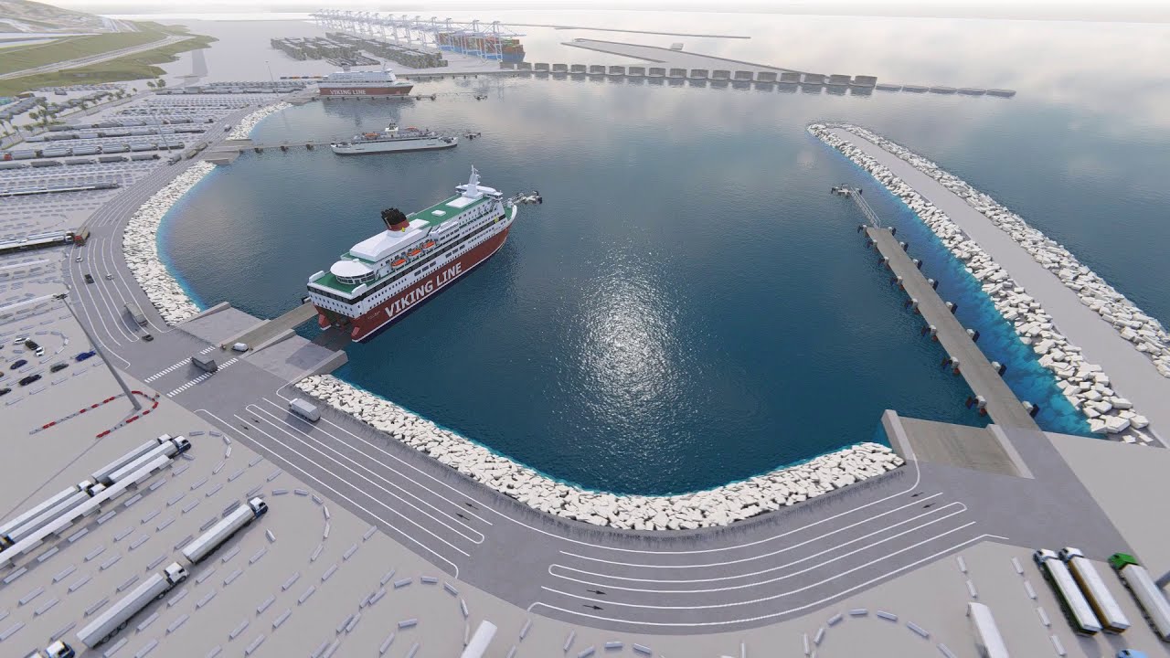 Tanger Med port extension 3d animation (definitive version)
