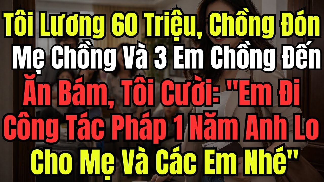Tôi Lương 60 Triệu Chồng Rước Mẹ Chồng Và 3 Em Chồng Đến Ăn Bám, Tôi Cười: ''Em Đi Công Tác Pháp 1