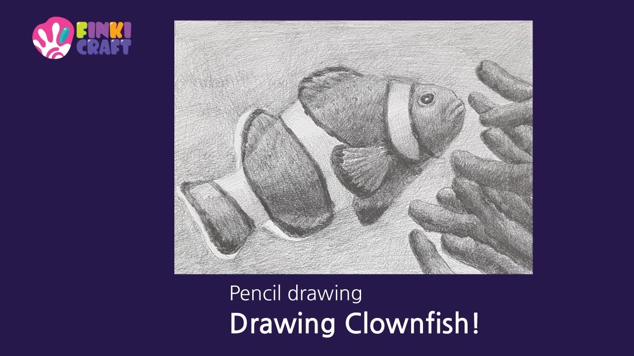 Drawing tutorial | How to draw a clownfish (Nemo)