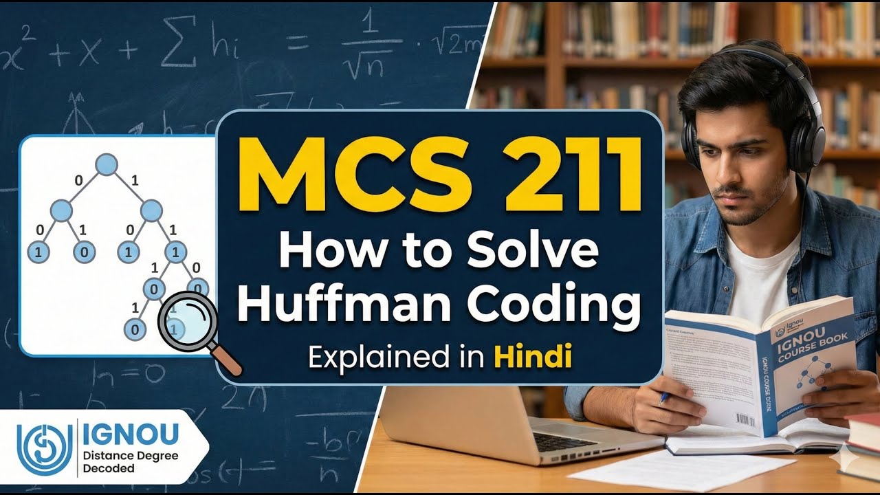 MCS 211: Huffman Coding Algorithm Explained in Hindi | Greedy Technique Solved 