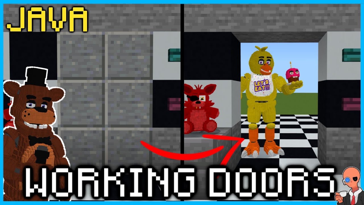 How to Build FNAF 1 Doors in Minecraft 1.19+ // Minecraft FNAF How to Build