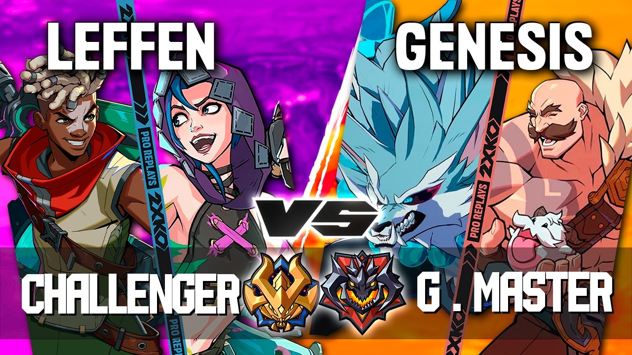 2XKO ▰ LEFFEN (Jinx-Ekko) vs GENESIS (Warwick-Braum) ▰ 2XKO Pro level replays