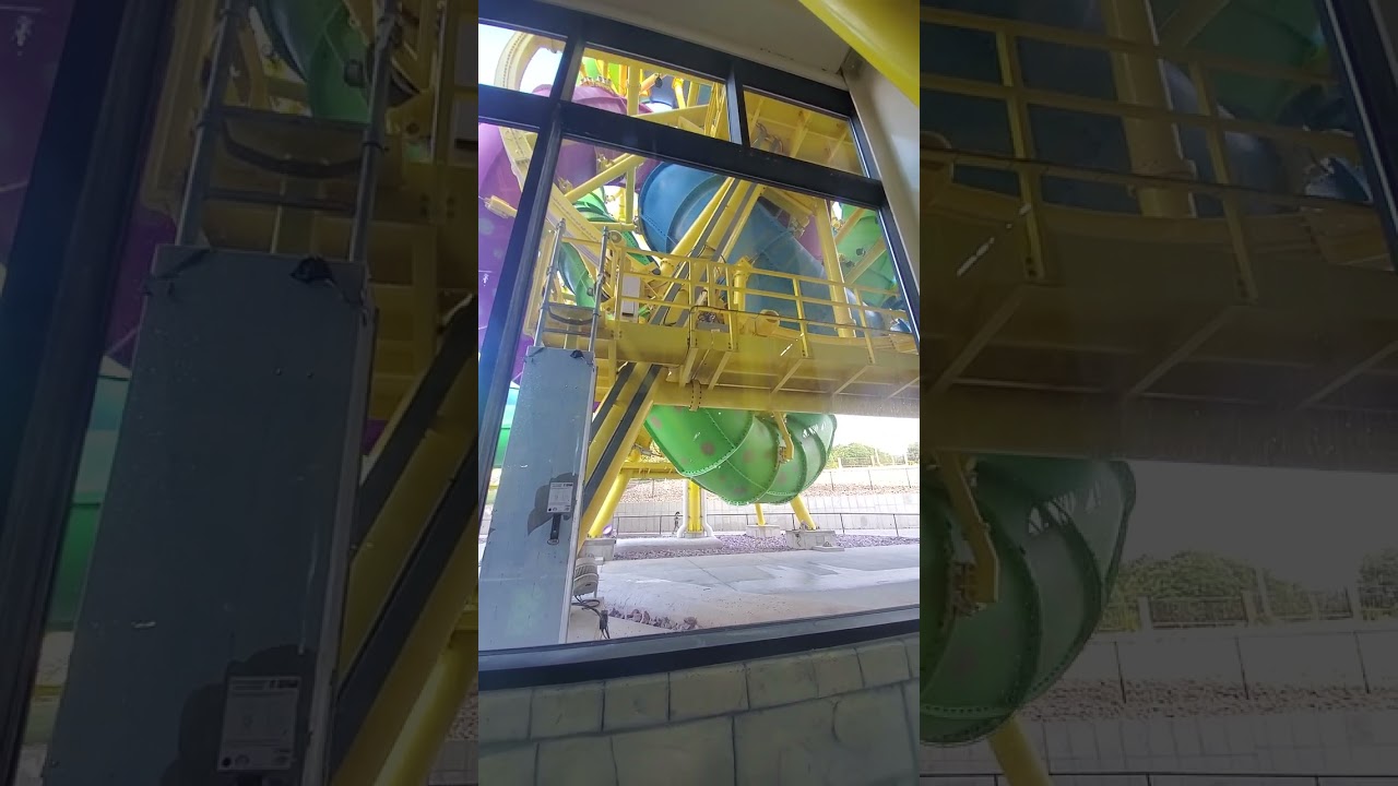Waiting in line for Medusa Slide!! WOW