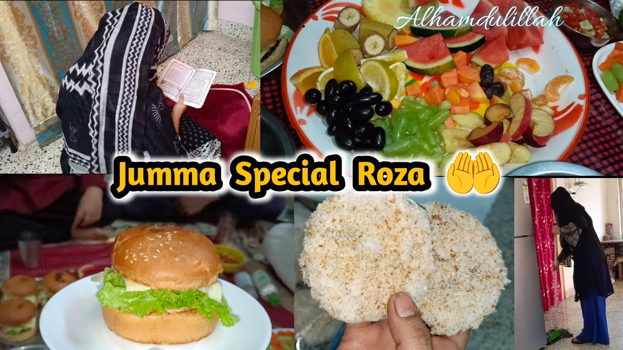 Ramzan Day 2 Vlog 🌙 | Jumma Special Ibadat, Azkar, Daily Routine + Chicken Burger Recipe 🍔
