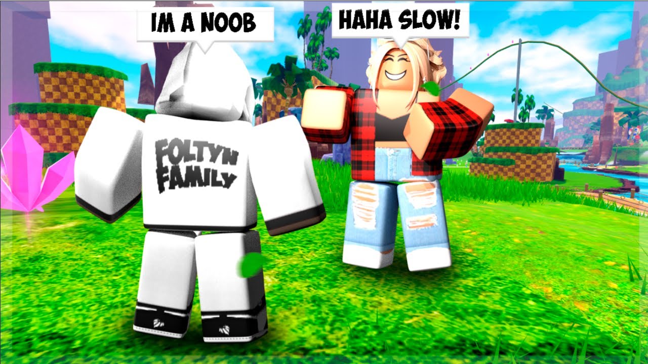 I Pretended To Be A SLOW NOOB To TEST My SISTER.. (Sonic Speed Simulator)