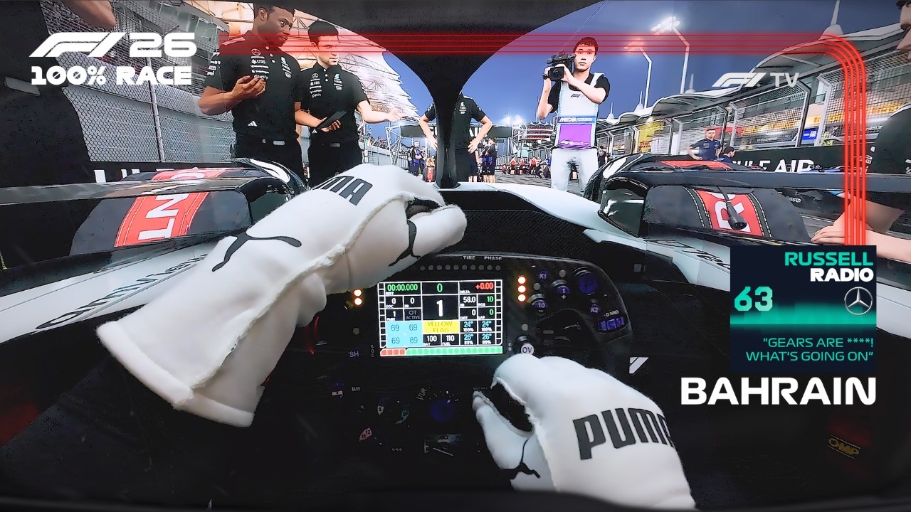 ULTRA REALISTIC F1 2026 - George Russell Mercedes W17 Bahrain GP 100% Race
