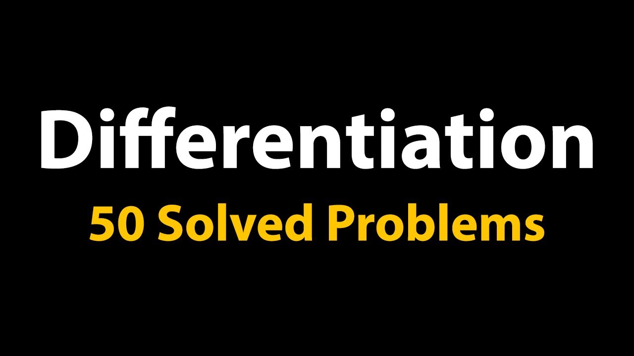Mathematics 1 | Differentiation Rules