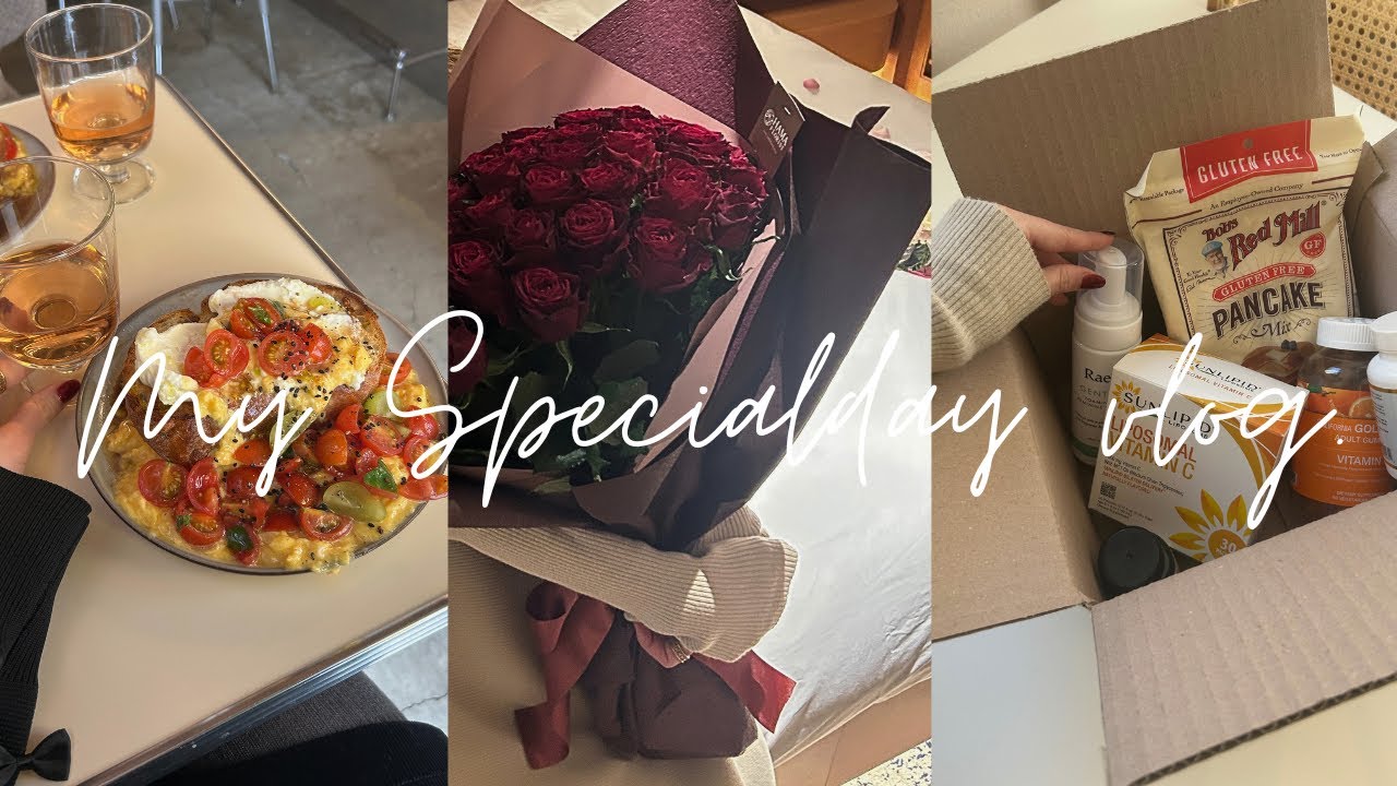vlog｜28歳社会人の日常｜婚約.プロポーズをしてもらった日🌹｜iherb購入品レビュー💊｜耳ツボジュエリー🦻 ｜コアラマットレス新調🐨｜