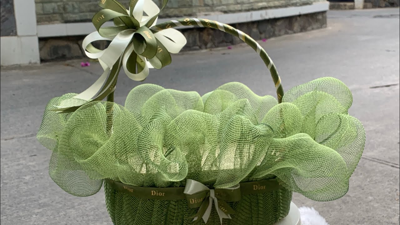 Làm giỏ quà, giỏ trái cây bằng lưới thô