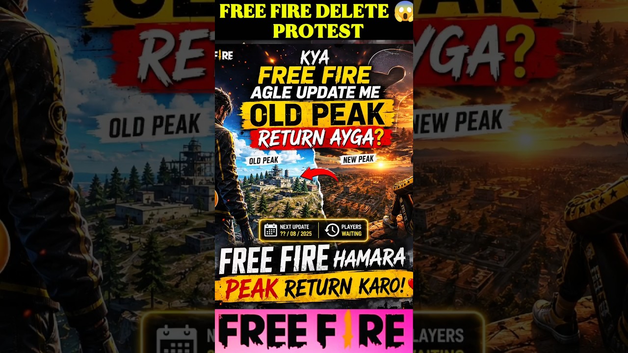 🔥 20 August FREE FIRE PROTEST 😭 | OLD PEAK RETURN KARO! 💔 #FreeFire #shorts #protest