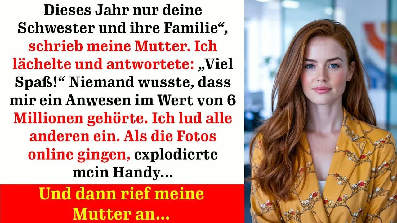 Mutter lud mich zu Thanksgiving nicht ein bis sie meine Fotos sah, bereute sie alles