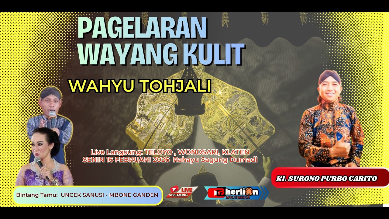 🔴  LIVE/PAGELARAN WAYANG KULIT/ KI. SURONO PURBO CARITO LAKON : WAHYU TOHJALI