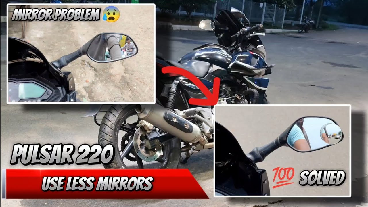 FixingThe pulser 220F Mirror Problem@desiremotovlog #mirror