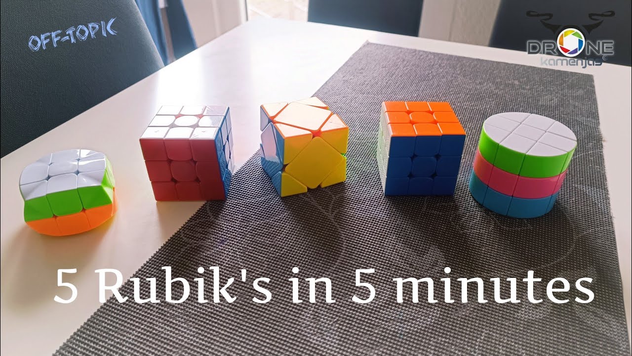 5 Rubik's cubes for 5 minutes - rubikove kocke #kamenjasdrone #offtopic [4K]