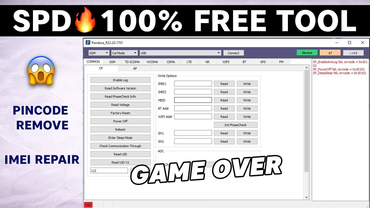 CLASS 8🔥 SPD Free Tool | IMEI Repair + PIN Code Remove | 100% Free 🔓
