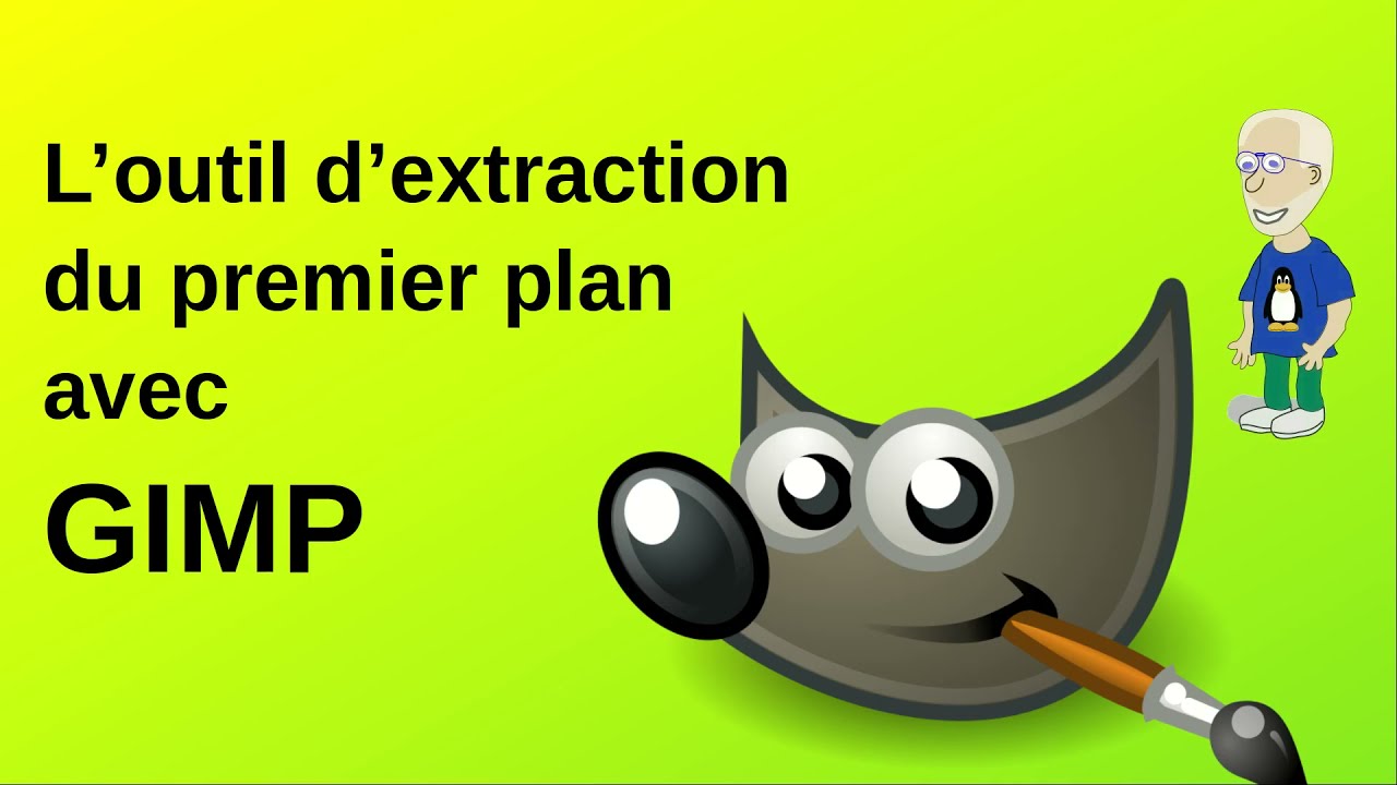 Détourage avec l'outil de sélection du premier plan sous Gimp