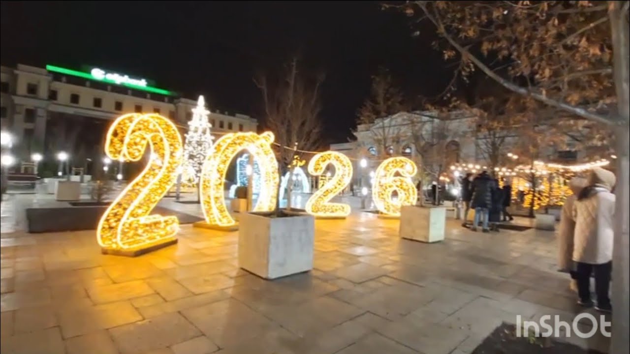 683..Вечерний Кишинев. Город наряжается встречать рождество 2026г.