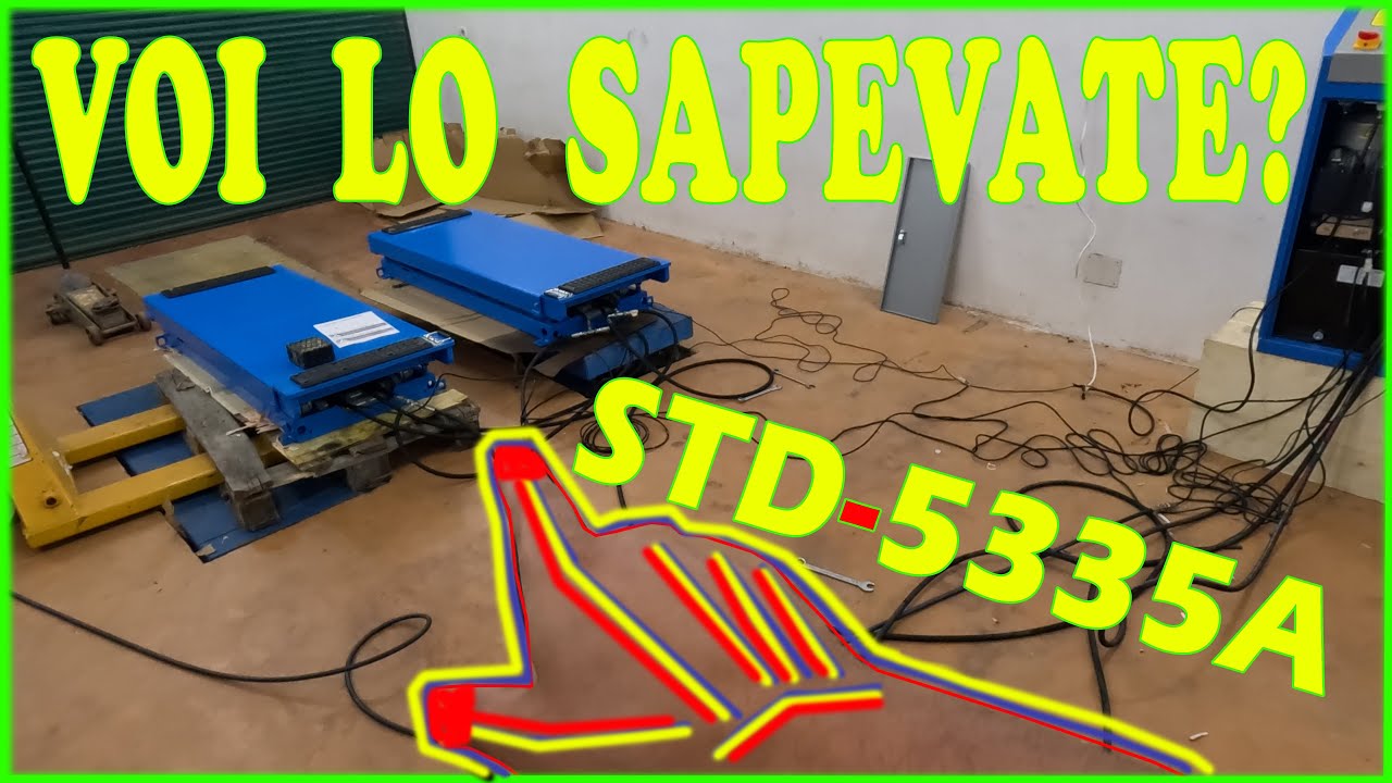 Ponte sollevatore a forbice da incasso STD-5335A 230v, collaudo e presentazione.