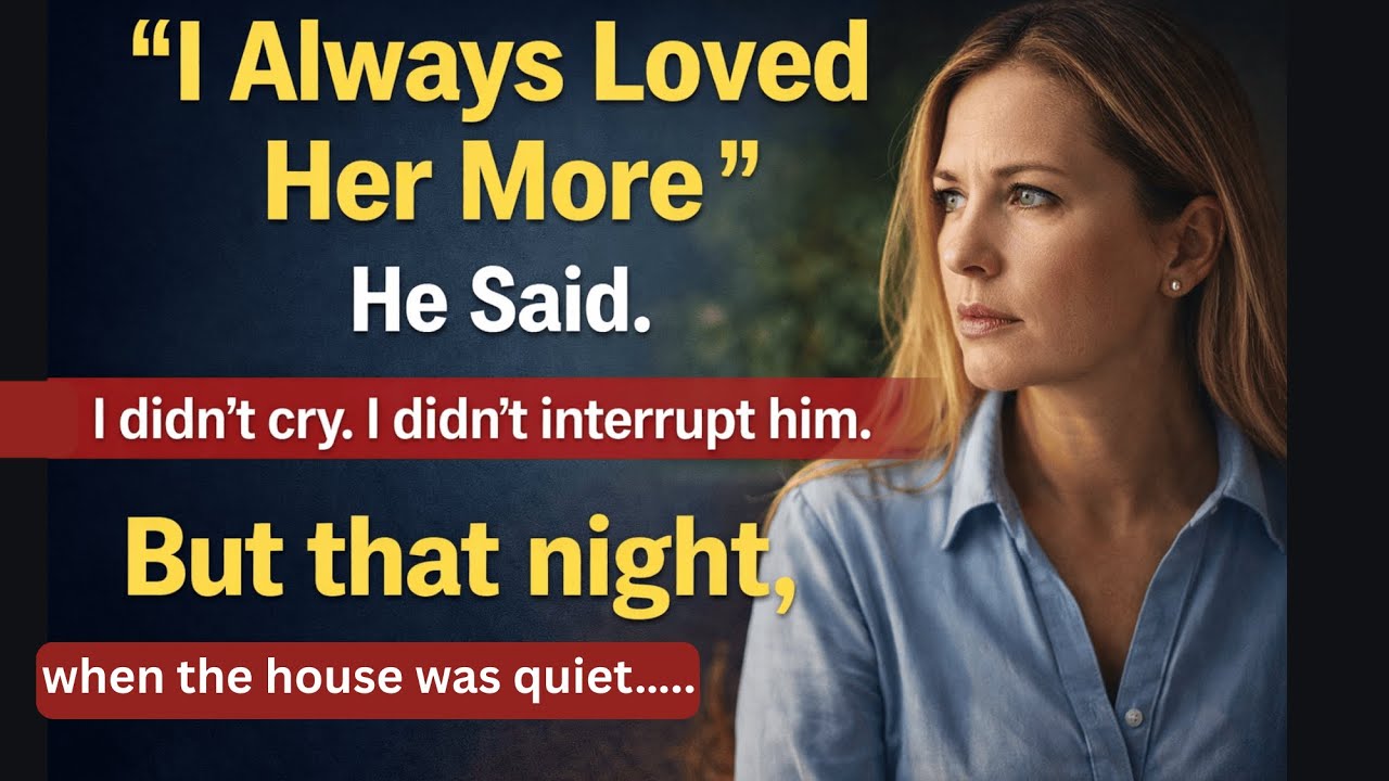 He said to me “I Always Loved Her More