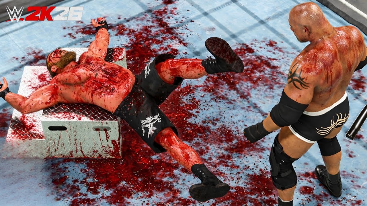 WWE 2K26 - Голдберг против Брока Леснара | Матч без правил | Геймплей WWE 2K26