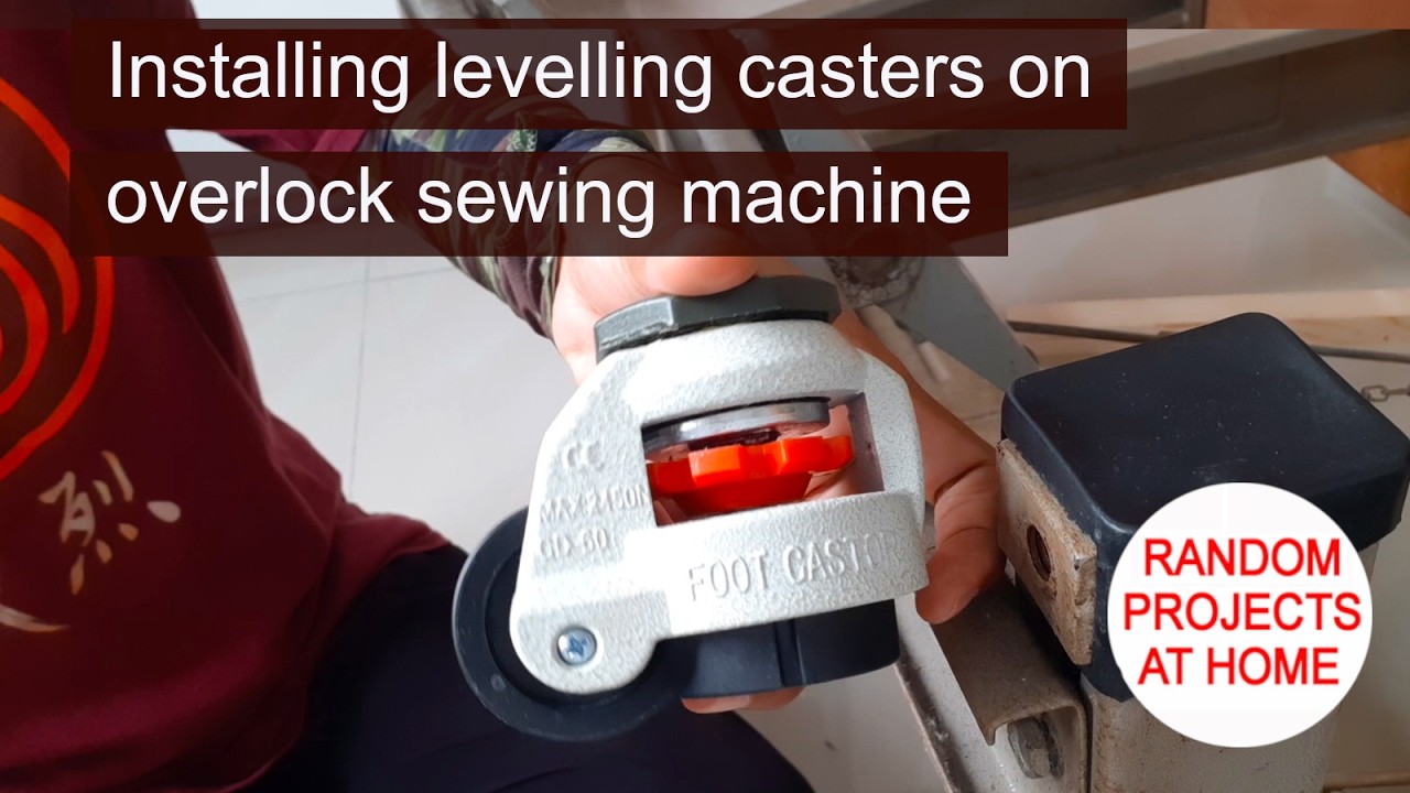 Project: Installing levelling casters on overlock machine