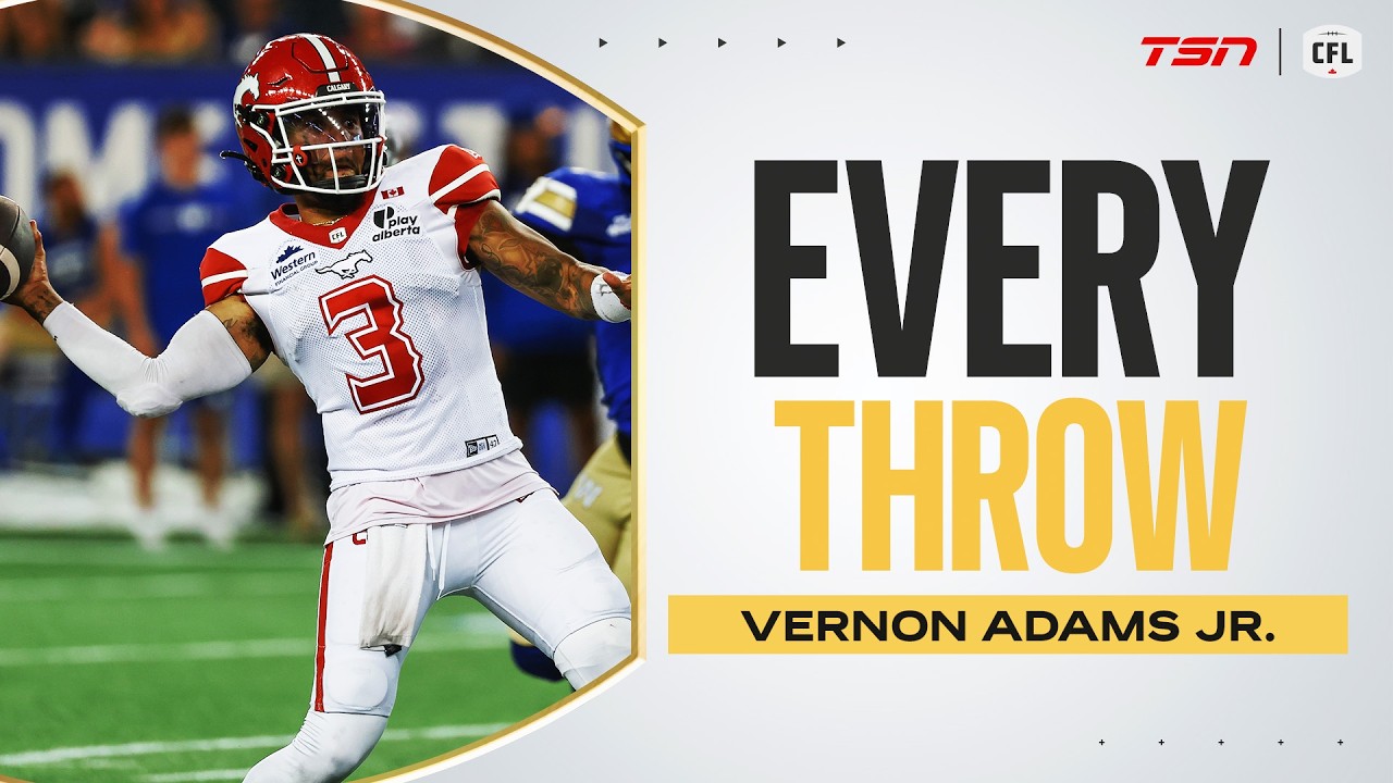 EVERY VERNON ADAMS JR. PASS VS. WINNIPEG
