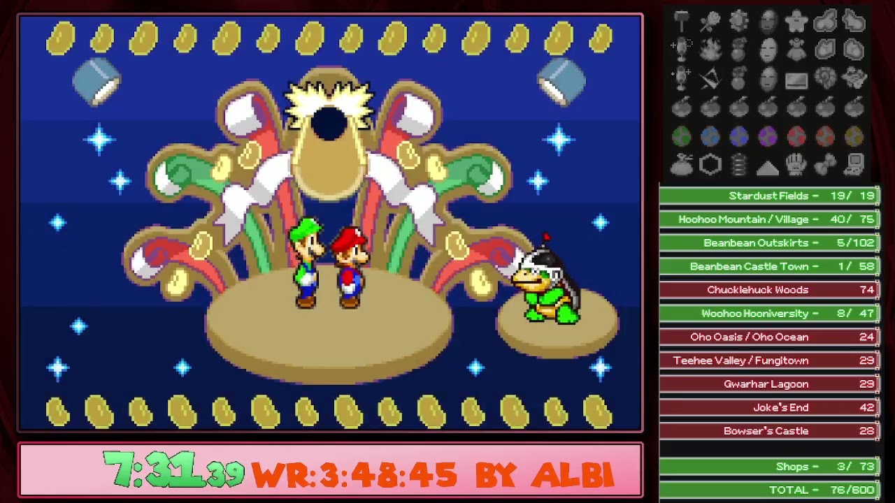 Superstar Saga 100% Randomizer Speedrun 3:50:33