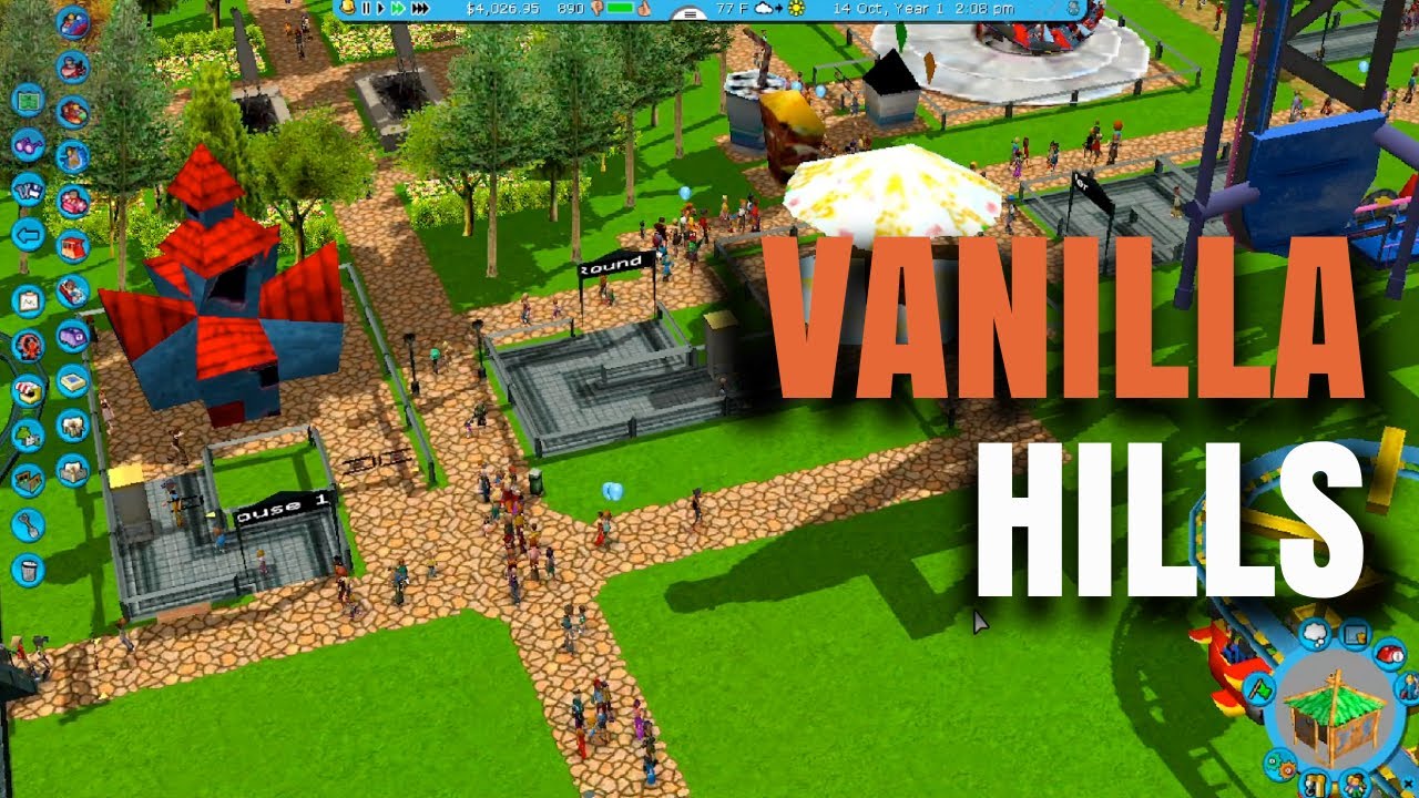 Roller Coaster Tycoon 3 (PC) | Vanilla Hills | No Commentary Gameplay Long Play