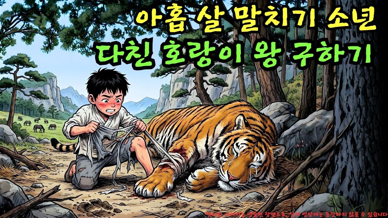 👉 아홉 살 말치기 소년이 유일한 삼베 바지를 찢어 산의 왕 호랑이의 상처를 감싸다… 이 행동은 과연 위험할까? | 야담 |옛날이야기 |민담 |전설 | 설화