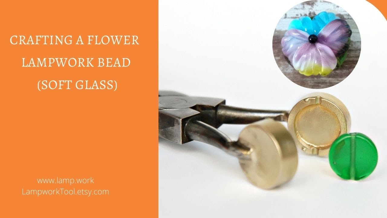Flower on a Coin Lampwork Bead Tutorial: Soft Glass